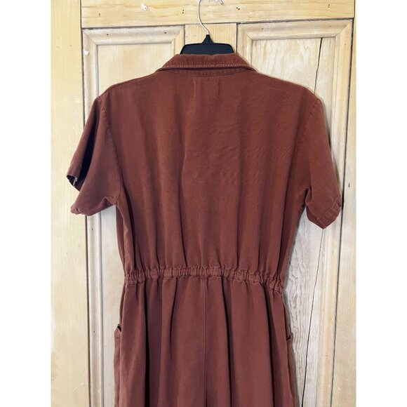 Noble Womens Adult Utility Suit Zip Up Pockets Jumpsuit Size Medium Brown RARE - Picture 10 of 11